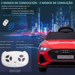 Homcom - Coche eléctrico Audi e-tron* Vehículos De Batería O A Pedales