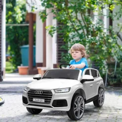 Homcom - Coche Eléctrico Audi Q5 Blanco* Vehículos De Batería O A Pedales