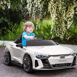 Homcom - Coche eléctrico Audi RS e-tron GT blanco* Vehículos De Batería O A Pedales