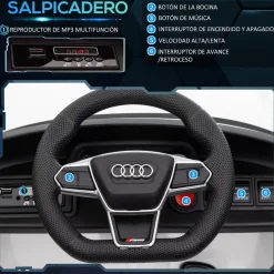 Homcom - Coche eléctrico Audi RS e-tron GT blanco* Vehículos De Batería O A Pedales