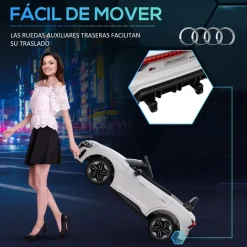 Homcom - Coche eléctrico Audi RS e-tron GT blanco* Vehículos De Batería O A Pedales