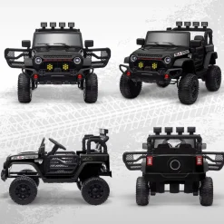 AIYAPLAY Homcom - Coche eléctrico batería 12 V con mando a distancia Negro