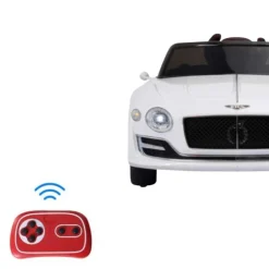 Homcom - Coche Eléctrico Bentley GT Blanco con control remoto* Vehículos De Batería O A Pedales