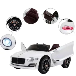 Homcom - Coche Eléctrico Bentley GT Blanco con control remoto* Vehículos De Batería O A Pedales