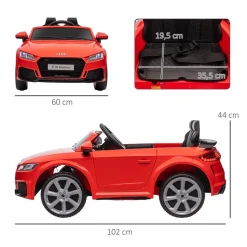Homcom - Coche Eléctrico Infantil Audi TT* Vehículos De Batería O A Pedales