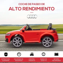 Homcom - Coche Eléctrico Infantil Audi TT* Vehículos De Batería O A Pedales
