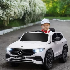 Homcom - Coche Eléctrico Mercedes-Benz EQA Blanco* Vehículos De Batería O A Pedales