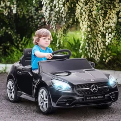 AIYAPLAY Homcom - Coche eléctrico Mercedes SLC 300 Negro con mando* Vehículos De Batería O A Pedales