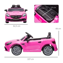 Homcom - Coche eléctrico Mercedes rosa