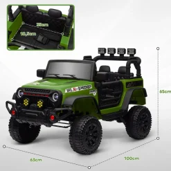 AIYAPLAY Homcom - Coche eléctrico Verde con mando