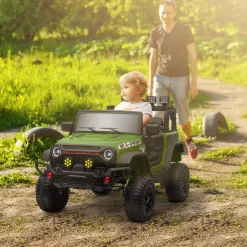 AIYAPLAY Homcom - Coche eléctrico Verde con mando