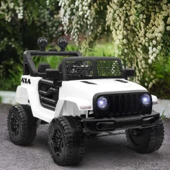 Homcom - Coche todoterreno eléctrico blanco