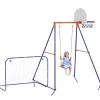 Outsunny Homcom - Columpio infantil con portería y canasta* Columpios