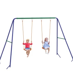 Outsunny Homcom - Columpio infantil doble asiento* Columpios