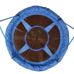 Homcom - Columpio Nido Infantil Azul y Negro