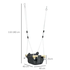 Homcom - Columpio para bebés con altura ajustable* Columpios