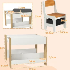 Homcom - Conjunto de Mesa con Sillas* Estilo De Vida