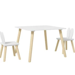 AIYAPLAY Homcom - Conjunto Mesa + 2 sillas Madera* Estilo De Vida