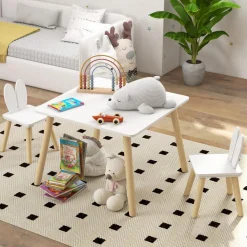 AIYAPLAY Homcom - Conjunto Mesa + 2 sillas Madera* Estilo De Vida