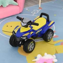 Homcom - Correpasillos Quad Cuatrimoto GOODYEAR Azul* Vehículos De Batería O A Pedales