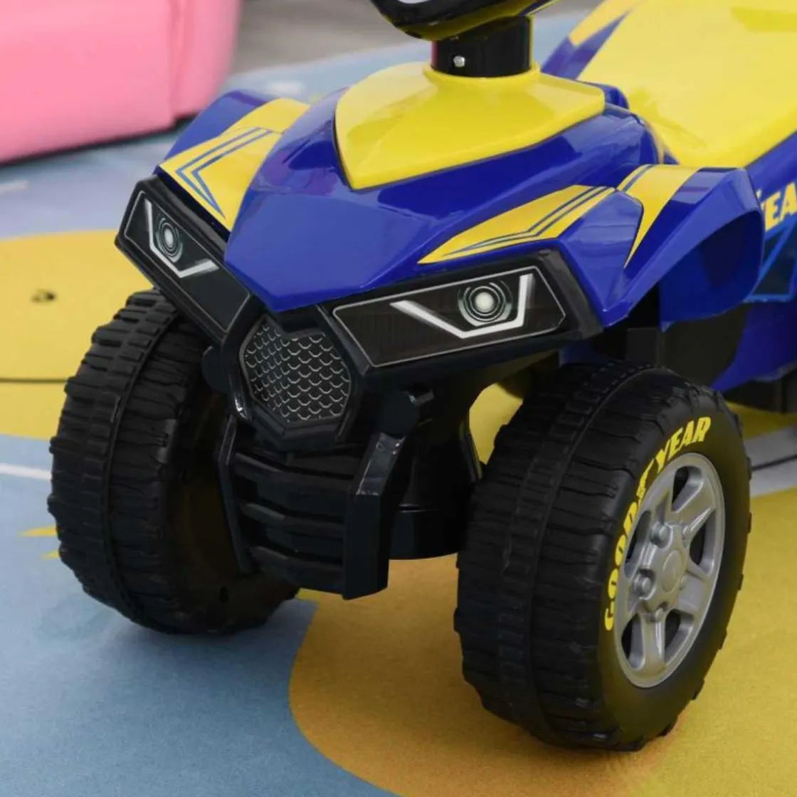 Homcom - Correpasillos Quad Cuatrimoto GOODYEAR Azul* Vehículos De Batería O A Pedales