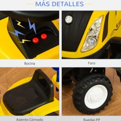 Homcom - Correpasillos Tractor con remolque