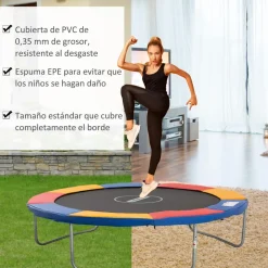 Homcom - Cubierta de protección para cama elástica Ø 305 cm multicolor* Camas Elásticas