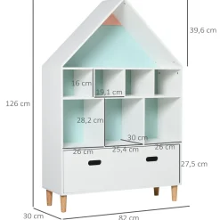 Homcom - Estantería de madera* Estilo De Vida