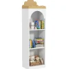 AIYAPLAY Homcom - Estantería infantil 3 niveles Blanco y Natural