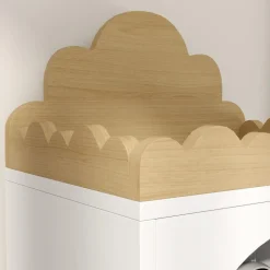 AIYAPLAY Homcom - Estantería infantil 3 niveles Blanco y Natural