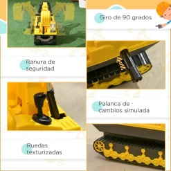 Homcom - Excavadora sin pedales con pala delantera