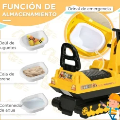 Homcom - Excavadora sin pedales con pala delantera