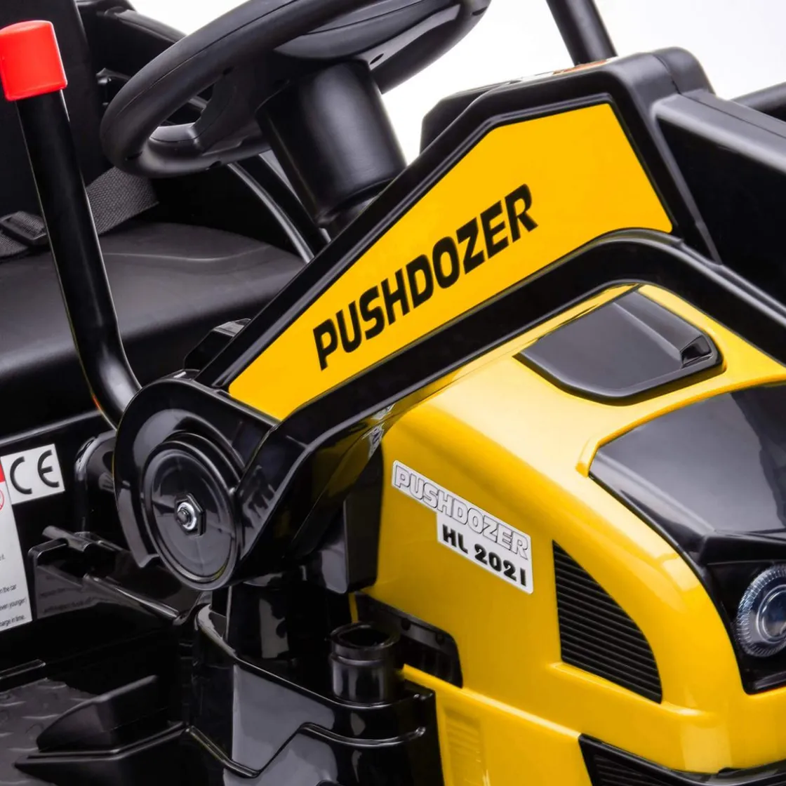 Homcom - Excavadora Tractor Vehículo de batería Amarillo* Vehículos De Batería O A Pedales