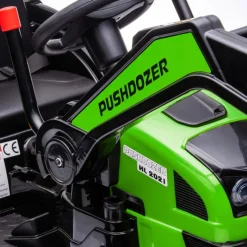 Homcom - Excavadora Tractor Vehículo de batería Verde* Vehículos De Batería O A Pedales