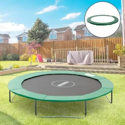 Homcom - Funda acolchada de protección borde camas elásticas 244 cm Verde