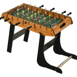 Homcom - Futbolín 22 jugadores y 2 marcadores Natural/Negro* Deportes|Futbolines