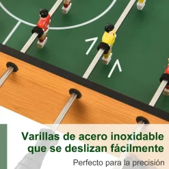 Homcom - Futbolín 22 jugadores y 2 marcadores Natural/Negro* Deportes|Futbolines