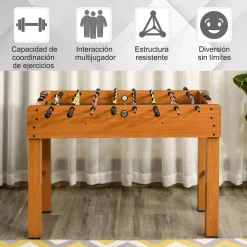 Homcom - Futbolín madera 122 x 61 cm* Deportes|Futbolines