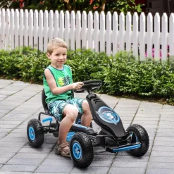 Homcom - Go Kart con pedales azul-negro* Vehículos De Batería O A Pedales