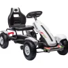 Homcom - Go Kart con pedales blanco-negro