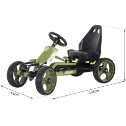 Homcom - Go-Kart a pedales para niños* Vehículos De Batería O A Pedales