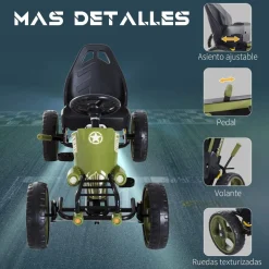 Homcom - Go-Kart a pedales para niños* Vehículos De Batería O A Pedales