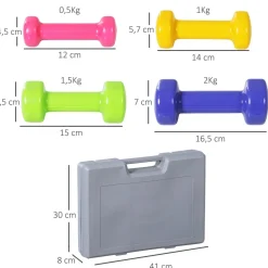 Homcom - Juego de 8 Mancuernas* Deportes