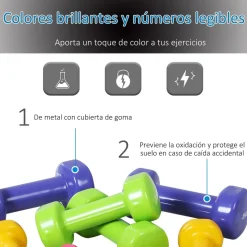 Homcom - Juego de 8 Mancuernas* Deportes