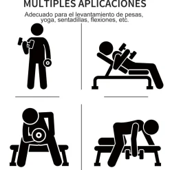 Homcom - Juego de 8 mancuernas hexagonales