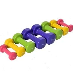 Homcom - Juego de 8 mancuernas hexagonales