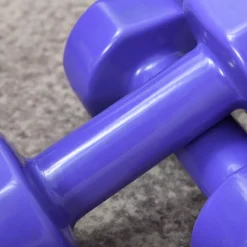 Homcom - Juego de 8 mancuernas hexagonales