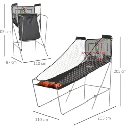 Homcom - Juego de canastas de baloncesto con contador electrónico