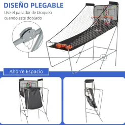 Homcom - Juego de canastas de baloncesto con contador electrónico