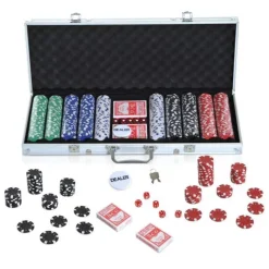 Homcom - Juego de Póker Aluminio* Juegos Y Puzzles|Friki Zone